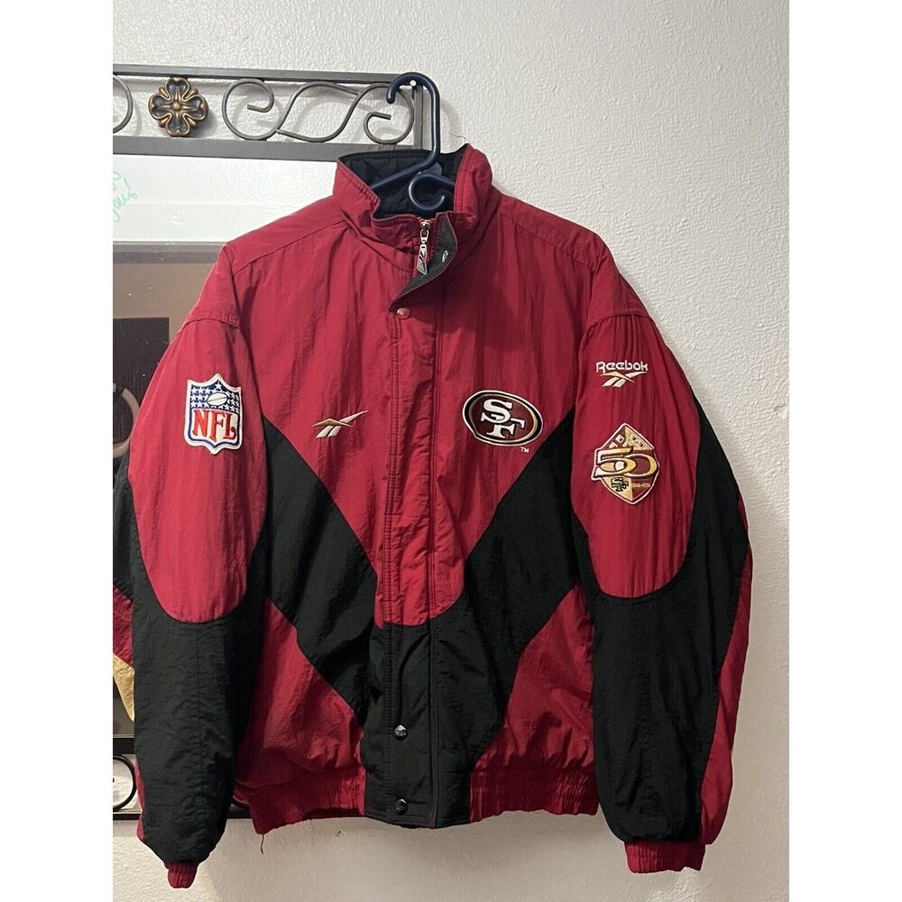 Vintage 1996 San Francisco 49ers NFL Pro Line 50th Anniversary Jacket Reebok M